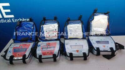 lot of 4 x Schiller Defibrillators Fred Easy - YOM 2008 (All Power up - Batteries need to changed - Missing 1 x battery - See pictures) *058996011443/058998017484/058997014388/0589958528469*