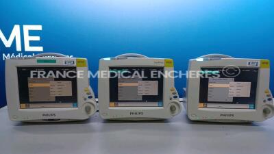 Mixed Lot of Philips Intellivue including 2 x Patient Monitors IntelliVue MP20 and 1 x Patient Monitor Intellivue MP30 with screen scratch (All Power up - See Pictures) *DE2226791/DE72857529/DE72872292*