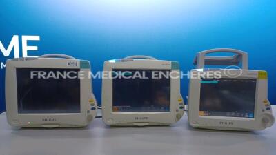 Lot of 2 xPhilips Patient Monitors Intellivue MP20 - Yom 2012 - (One No Power and One Powers up - See Pictures) and 1 x Philips Patient Monitors Intellivue MP20 - YOM 2012(No Power) *DE82098781/DE82098776/DE72865821*