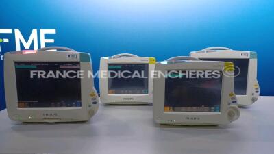 Lot of 2 x Philips Patient Monitors Intellivue MP50 - YOM 2012 and 2 x Philips Patient Monitors Intellivue MP20 - YOM 2011 - Screen Scratch ( All Power up - See Pictures) *DE82098802/DE82098772/DE72857558/DE72857528*