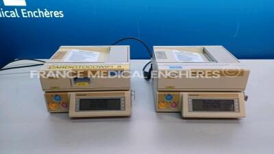 Lot of 2 x Huntleigh Healthcare ECG Sonicaid Team Duo/ Team Care - without Transducers (All power up - French Language - See Pictures) *738XB0241032-13/738XB0241443-14*