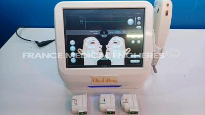 Lot of 1 x UltraLifting Ultrasound for face lifting YOM 2018 w/ Probe and 4 x transducers and 1 x Beijing Medical Led Photo Rejuvenation - YOM 2012 (Both power up) *MB6501089/MB181101*