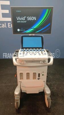 GE Ultrasound Vivid S60N - YOM 2019/09 - S/W 202 - Options - Tissue Tracking - IMT - AFI - View-X - VG Contrast - Vivid S60 w/ GE New Probe 3Sc-RS YOM 2024/09(Powers up) *1401538WX2/200626S60*