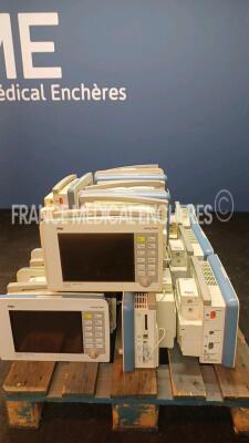 Lot of 18 x Drager Patient Monitors Infinity Delta - S/W VF9.1-W Missing Power Supplies - German Language (All power up - See Pictures)