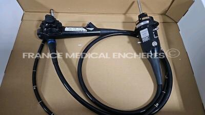 Olympus Gastroscope GIF-H190 Engineer report : Optical system no fault found ,Angulation to be repaired , Insertion tube no fault found , Light transmission no fault found , Channels no fault found , Leakin the device , no distal sheath *2412966*