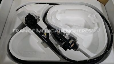 Olympus Gastroscope GIF-H190 Engineer report : Optical system no fault found ,Angulation no fault found , Insertion tube no fault found , Light transmission no fault found , Channels no fault found , Leak in the device , no distal sheath ,missing distal h