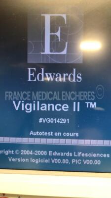 Edwards Patient Monitor Vigilance II - YOM 2012 - S/W 00.80 - no power cable (Powers up) - 5