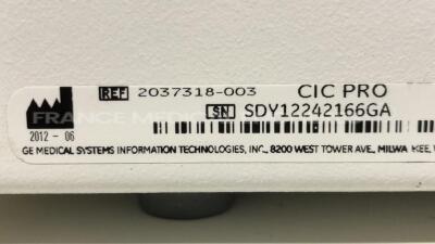 GE Central Unit CIC Pro - YOM 2012 - No power cable (Powers up) - 5