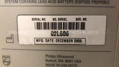 Philips Ultrasound IE33 - YOM 12/2005 - S/W 5.2.1.245 - Options 2DQ - Clinical Option Adult Cardiology - Acquisition Protocol (Stress Echo) - Netlink DICOM 3.0 - Language Option French - diagnostic error Code 503 w/ Philips Probe L11-3 and Philips Transdu - 30