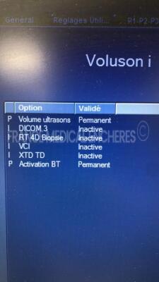 GE Ultrasound Voluson i - YOM 2008 - S/W 7.1.5 - Options - Volume Ultrasons - Activation BT w/ GE Probe 4C-RS - YOM 2019 and GE Probe E8C-RS - YOM 2019 and Sony Printer UP-D897 (Powers up) - 8