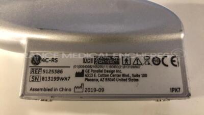 GE Ultrasound Voluson i - YOM 2008 - S/W 7.1.5 - Options - Volume Ultrasons - Activation BT w/ GE Probe 4C-RS - YOM 2019 and GE Probe E8C-RS - YOM 2019 and Sony Printer UP-D897 (Powers up) - 14