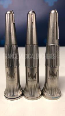 Lot of 2 Micro Mega Handpieces 49 EP and 1 Micro Mega Handpiece 49 F