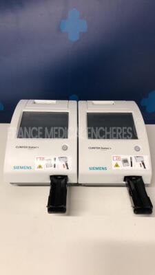 Lot of 2 Siemens Urine Analysers Clinitek Status + - YOM 2020 and 2017 - S/W 2.630.001 and 2.620.002 - no power supplies (Both power up)