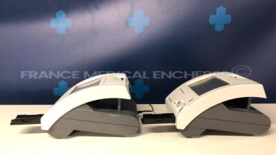 Lot of 2 Siemens Urine Analysers Clinitek Status + - YOM 2020 and 2017 - S/W 2.630.001 and 2.620.002 - no power supplies (Both power up) - 2