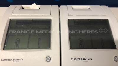 Lot of 2 Siemens Urine Analysers Clinitek Status + - S/W 2.400.001 and 2.500.001 no power supplies (Both power up) - 4