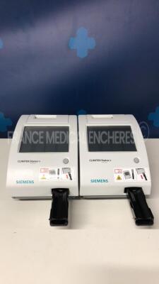 Lot of 2 Siemens Urine Analysers Clinitek Status + - YOM 2018 and 2019 - S/W 2.620.001 no power supplies (Both power up)