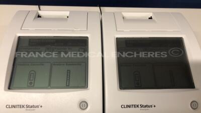 Lot of 2 Siemens Urine Analysers Clinitek Status + - YOM 2018 and 2019 - S/W 2.620.001 no power supplies (Both power up) - 4