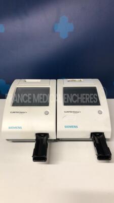 Lot of 2 Siemens Urine Analysers Clinitek Status + - S/W 2.500.001 and 2.400.001 - no power supplies (Both power up)