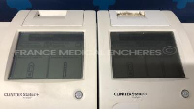 Lot of 2 Siemens Urine Analysers Clinitek Status + - S/W 2.500.001 and 2.400.001 - no power supplies (Both power up) - 4