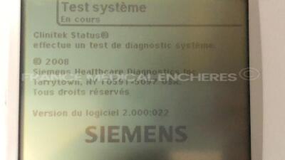 Lot of 2 Siemens Urine Analysers Clinitek Status - S/W 2.000.022 and 2.400.001 - no power supplies (Both power up) - 4