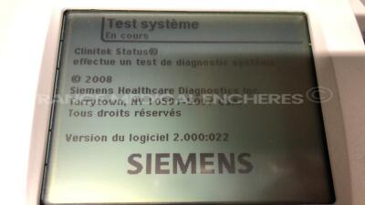 Lot of 2 Siemens Urine Analysers Clinitek Status - S/W 2.000.022 and 2.500.002 - no power supplies (Both power up) - 4