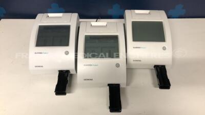 Lot of 3 Siemens Urine Analysers Clinitek Status - S/W 2.000.022 and 2.400.003 and 2.400.002 - no power supplies (All power up)