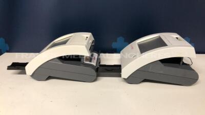 Lot of 2 Siemens Urine Analysers Clinitek Status - S/W 2.500.002 and 2.400.003 - no power supplies (Both power up) - 2