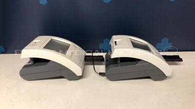 Lot of 2 Siemens Urine Analysers Clinitek Status - S/W 2.500.002 and 2.400.003 - no power supplies (Both power up) - 3