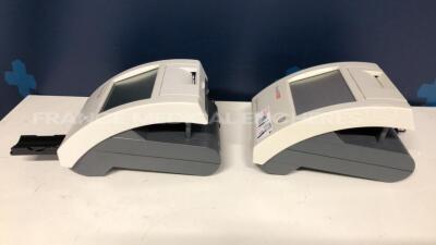 Lot of 2 Siemens Urine Analysers Clinitek Status - S/W 1.500.001 and 2.500.002 - no power supplies (Both power up) - 3