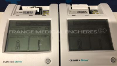 Lot of 2 Siemens Urine Analysers Clinitek Status - S/W 2.400.003 and 2.400.002 - no power supplies (Both power up) - 4