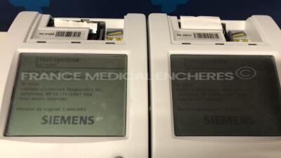 Lot of 2 Siemens Urine Analysers Clinitek Status - S/W 2.400.003 and 2.400.002 - no power supplies (Both power up) - 5