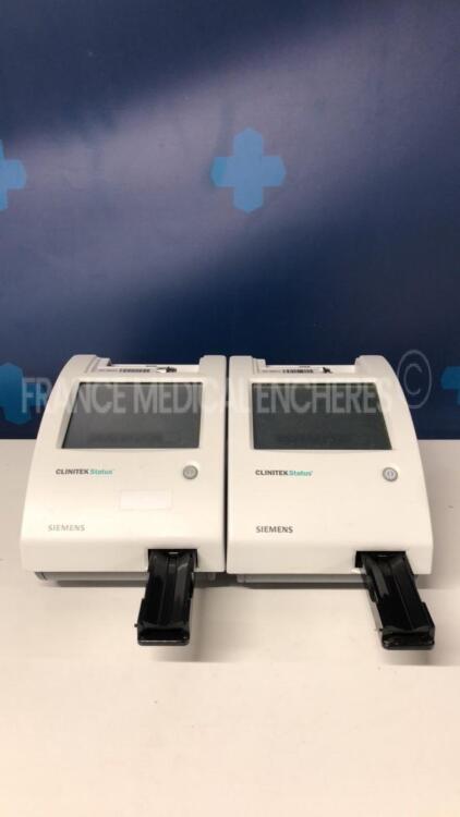 Lot of 2 Siemens Urine Analysers Clinitek Status - S/W 2.000.022 - no power supplies (Both power up)