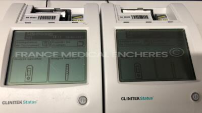 Lot of 2 Siemens Urine Analysers Clinitek Status - S/W 2.000.022 - no power supplies (Both power up) - 4