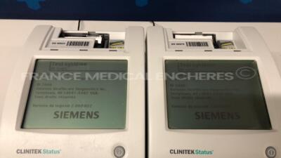 Lot of 2 Siemens Urine Analysers Clinitek Status - S/W 2.000.022 - no power supplies (Both power up) - 5