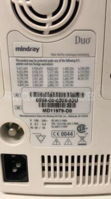 Mindray Vital Signs Monitor Duo - no power cable (Powers up) - 6