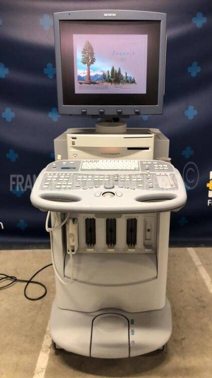 Acuson Ultrasound Sequoia 512 S/W 12.221 - Options - CPS-General imaging - CPS Capture - Cadence trig burst - Calc data to MO - DICOM store SCU/SR - Driving experience 7 - Driving experience 8 - Dual linear Extended trigger - GI auto doppler - High HR ECG