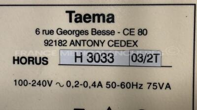 Taema Ventilator Horus 4 - YOM 2003 - Count 11966H (Powers up) - 8