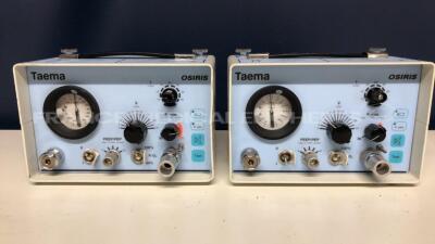 Lot of 2 Taema Transport Ventilators Osiris - YOM 1998 (Both power up)