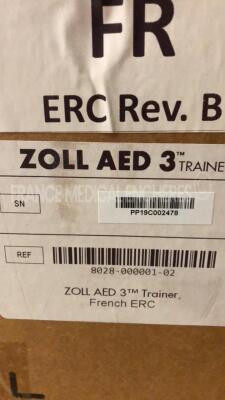 Lot of 2 ZOLL Defibrilator AED 3 Trainers original box never used - French Language - 6