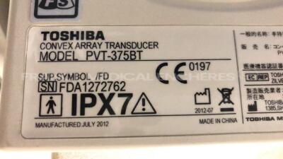 Toshiba Ultrasound Xario SSA-680A - YOM 2011 w/ Toshiba Probe 5S1 YOM 01/2013 and Toshiba Probe 11MC4 YOM 12/2016 and Toshiba Probe 18L7 YOM 02/2020 and Toshiba Probe 6C1 YOM 07/2012 and Sony Digital Graphic Printer UP-D897 ( Powers up) - 30