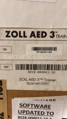 Lot of 2 ZOLL Defibrilator AED 3 Trainers original box never used - Spanish Language - 5