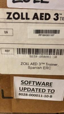 Lot of 2 ZOLL Defibrilator AED 3 Trainers original box never used - Spanish Language - 6