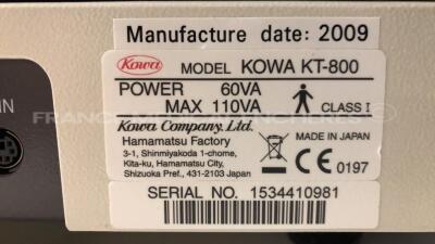 Kowa Tonometer KT-800 - YOM 2009 (Powers up) - 8