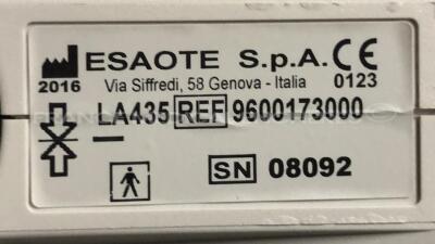 Esaote Ultrasound Mylab 70 X Vision - YOM 2010 - S/W 6.10 - options X view - TP view - autogain - M view - w/ LA 435 probe - LA 523 10 -5 probe (Powers up) - 13