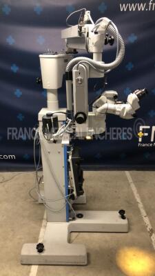 Zeiss Microscope Stativ S4 - w/ dual binoculars 10X22 and 12.5X - footswitch tested and functional (Powers up) - 4