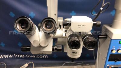 Zeiss Microscope Stativ S4 - w/ dual binoculars 10X22 and 12.5X - footswitch tested and functional (Powers up) - 7