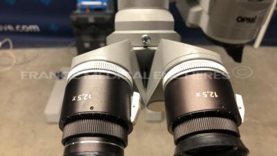 Zeiss Microscope Stativ S4 - w/ dual binoculars 10X22 and 12.5X - footswitch tested and functional (Powers up) - 11