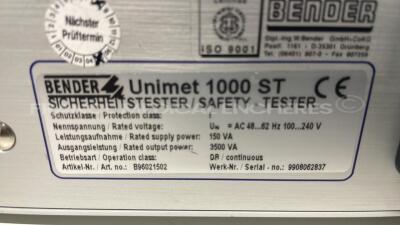 Bender Safety Tester Unimet 1000 ST - S/W 4.20 (Powers up) - 11