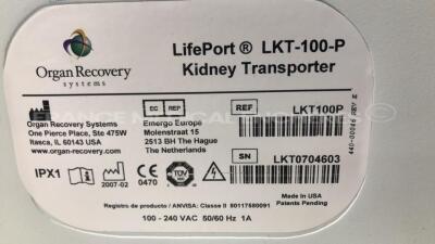 Organ Recovery Kidney Transporter LifePort LKT-100-P - YOM 02/2007 (Powers up) - 7