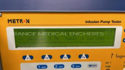 Metron Infusion Pump Tester LAGU - YOM 2006 - S/W 1.70 - no power cable (Powers up) - 4